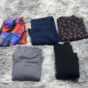 5 Colorful Women's Leggings Set